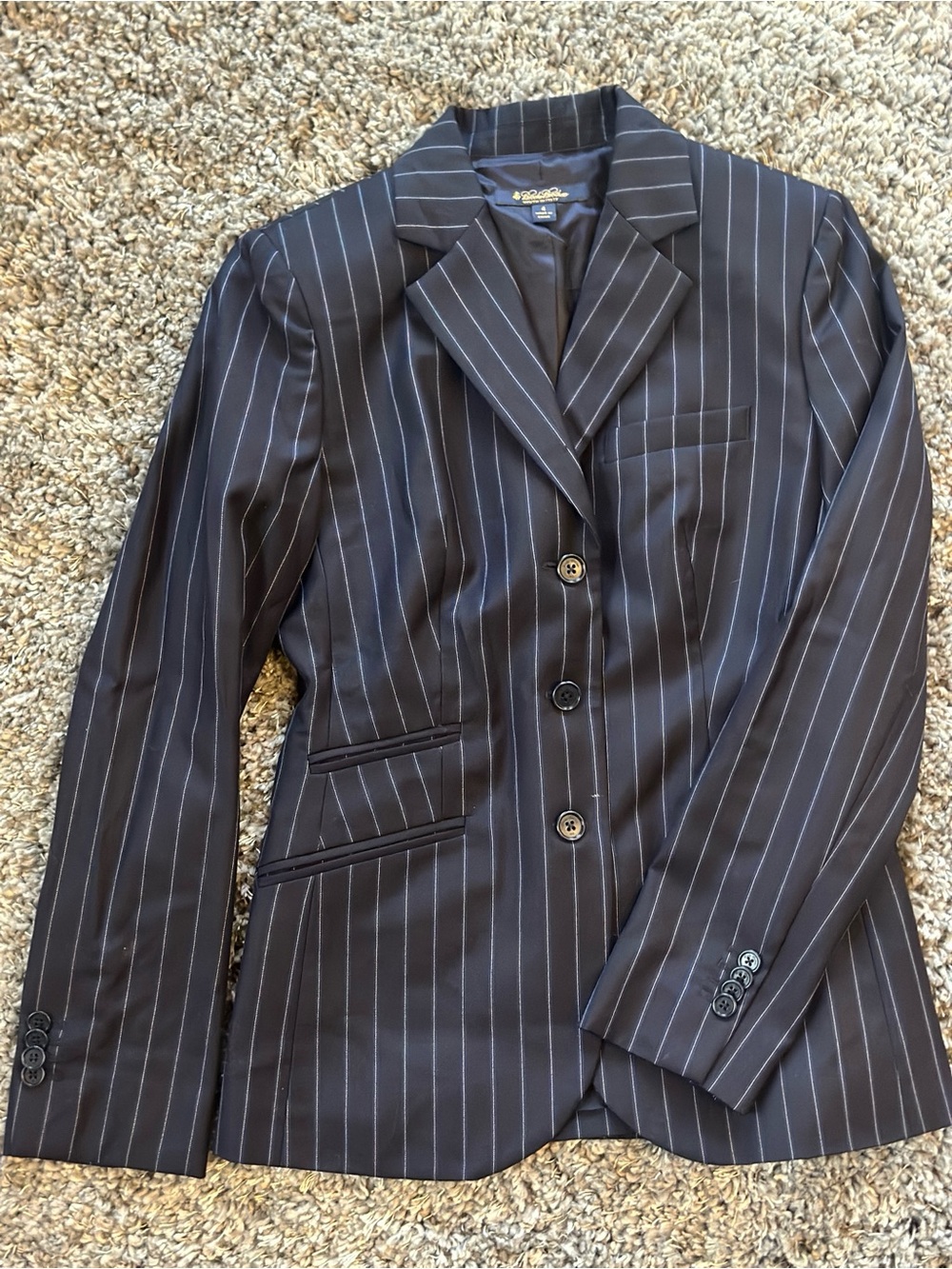 Brooks Brothers Pinstripe Blazer Jacket - Navy